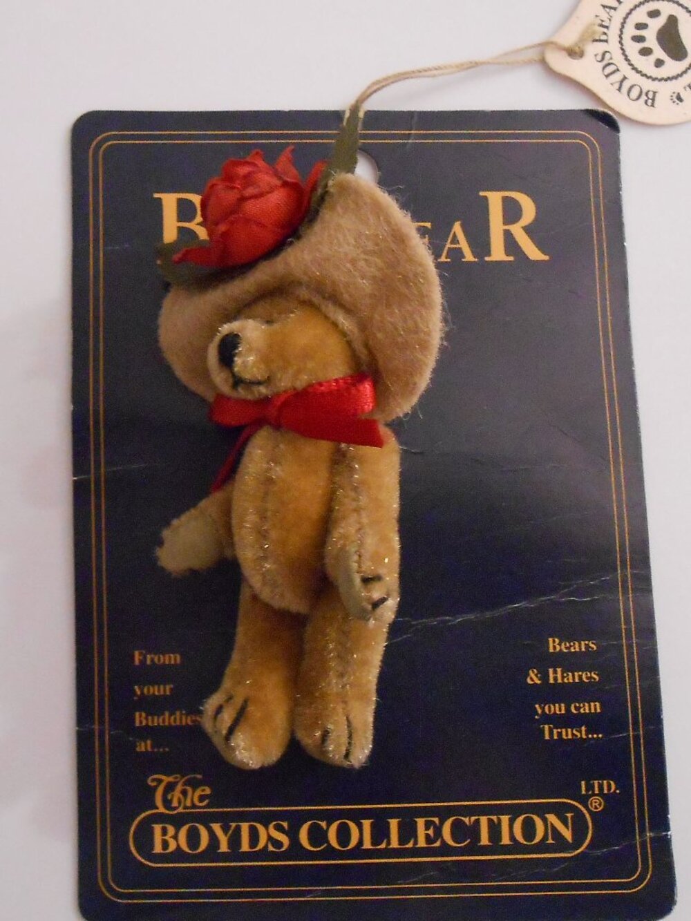 Vintage (1997) Boyds Bears Bearwear, TF Wuzzies, Lizzie Bear, Pin/Brooch